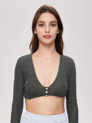 Elegance halenky dirndl s výřezem V a dlouhá paže