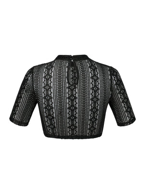 Hochgeschlossene & langärmelige schwarze Dirndlblusen: Stilvolles Online-Shopping