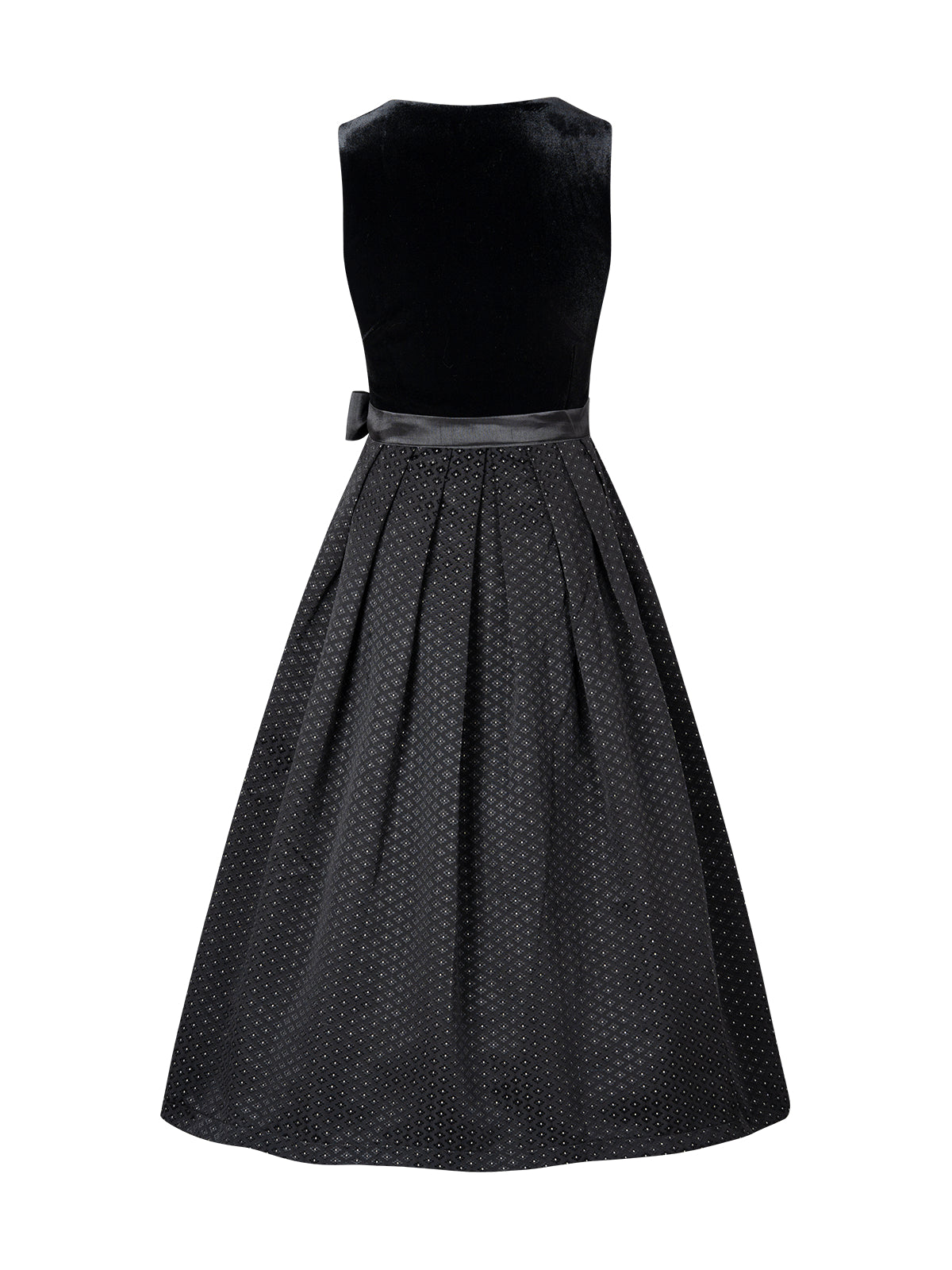 De zwarte dirndl en de omliggende winkels