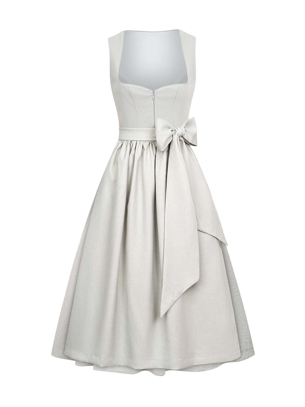 Ontdek de diversiteit van de dirndls: grijs, hart halslijn en zeer gesloten