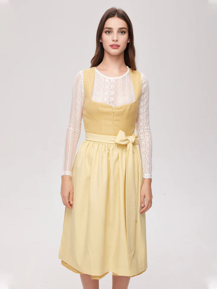 The bright world of dirndls: yellow dirndl, dirndl with zipper at the front and Werny colors