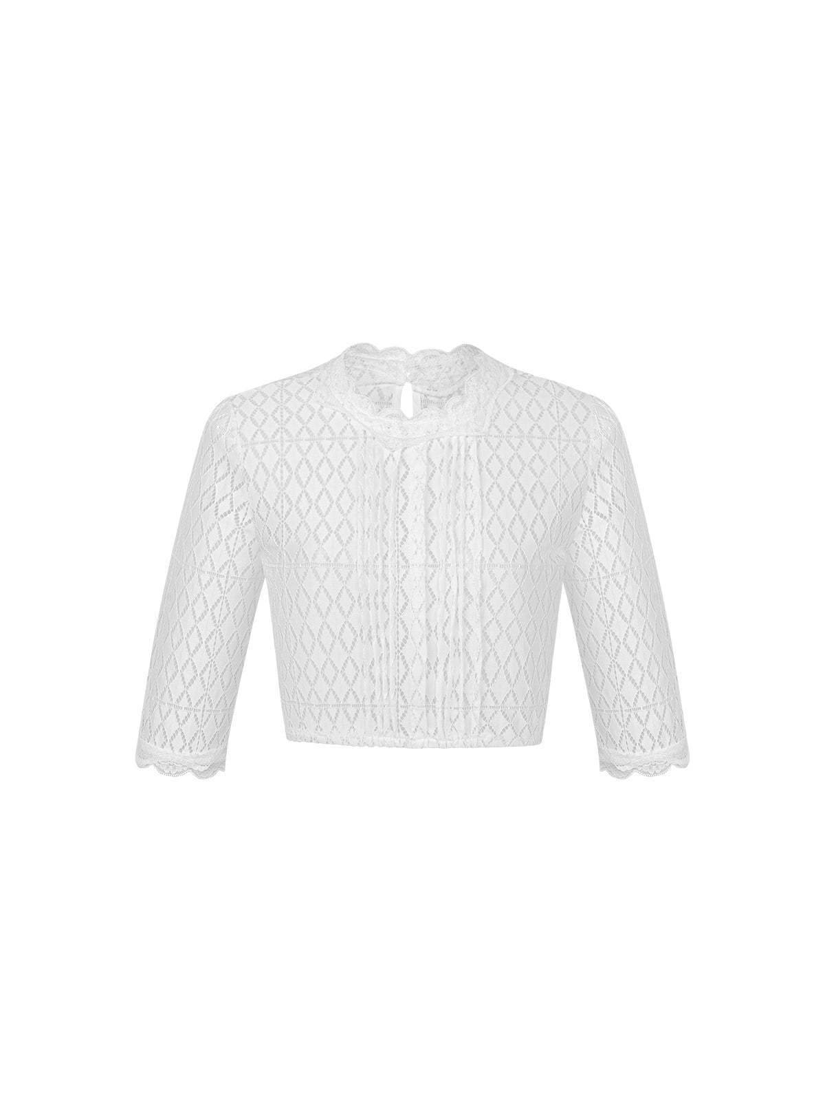 Lyhyet käsivarret ympäri valkoisia naisia ​​dirndl -puserot morina