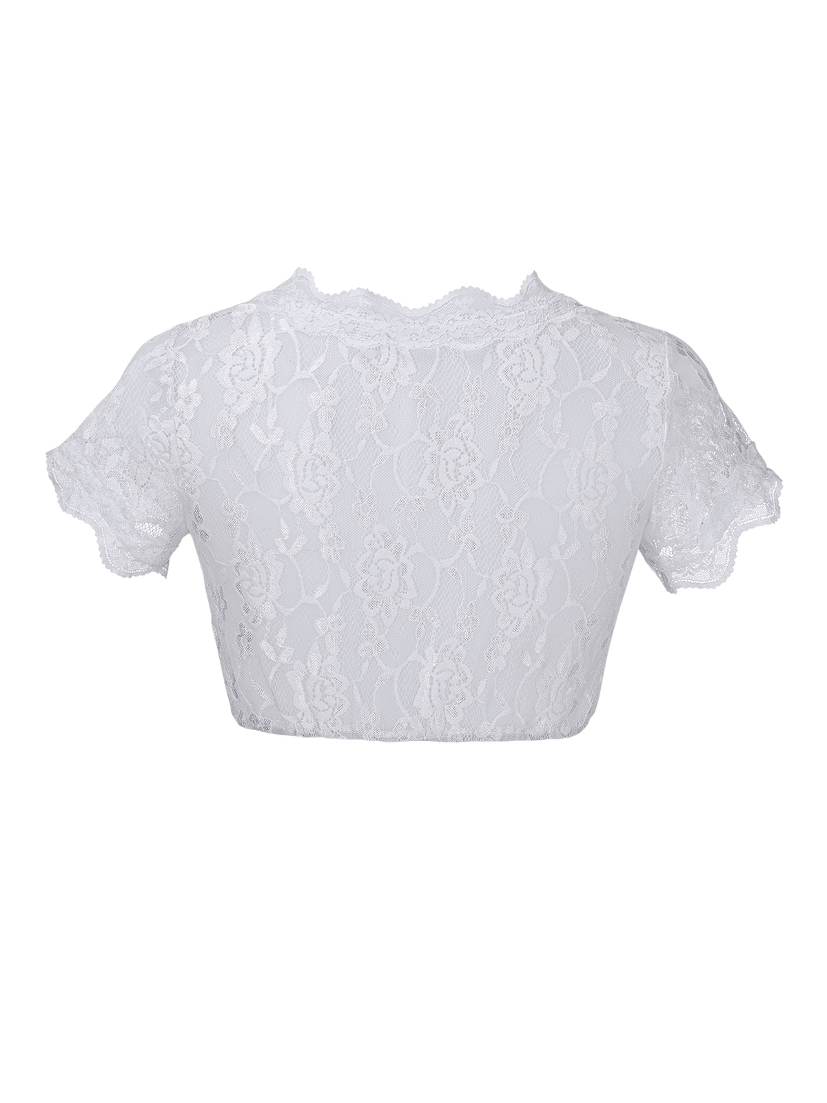 V-kaula-aukon naiset Valkoinen dirndlblous jasmiini