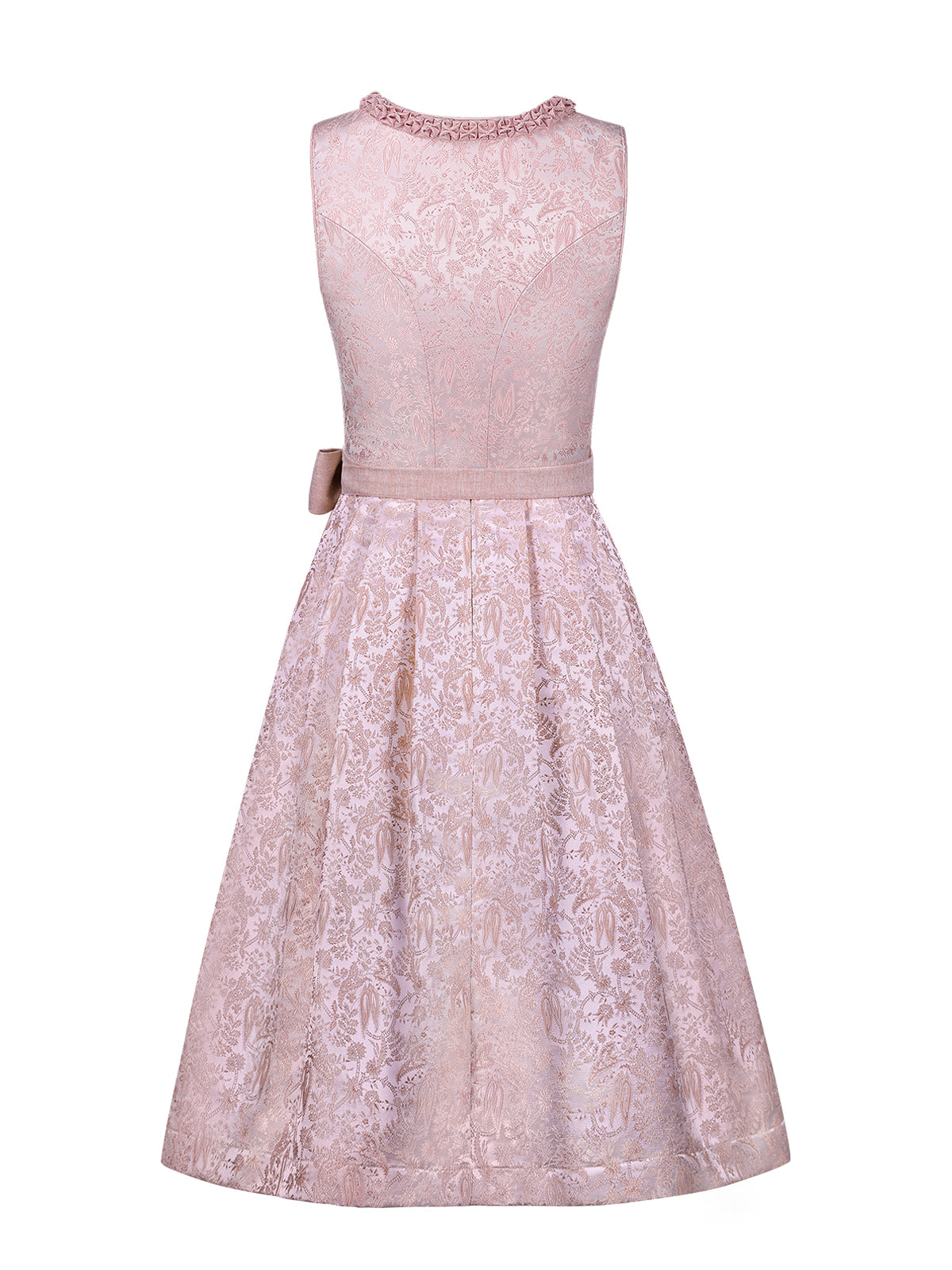 Kvinders lyserøde lynlås front blomstermønster dirndl rita