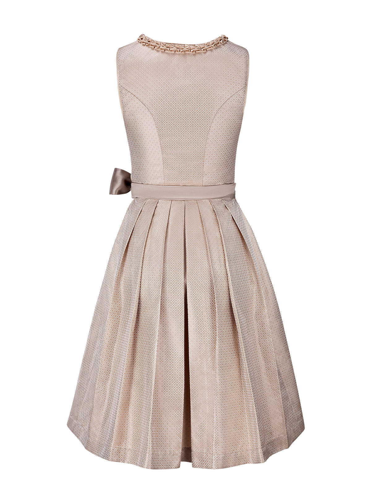 Damer beige lynlås på front dirndl mila