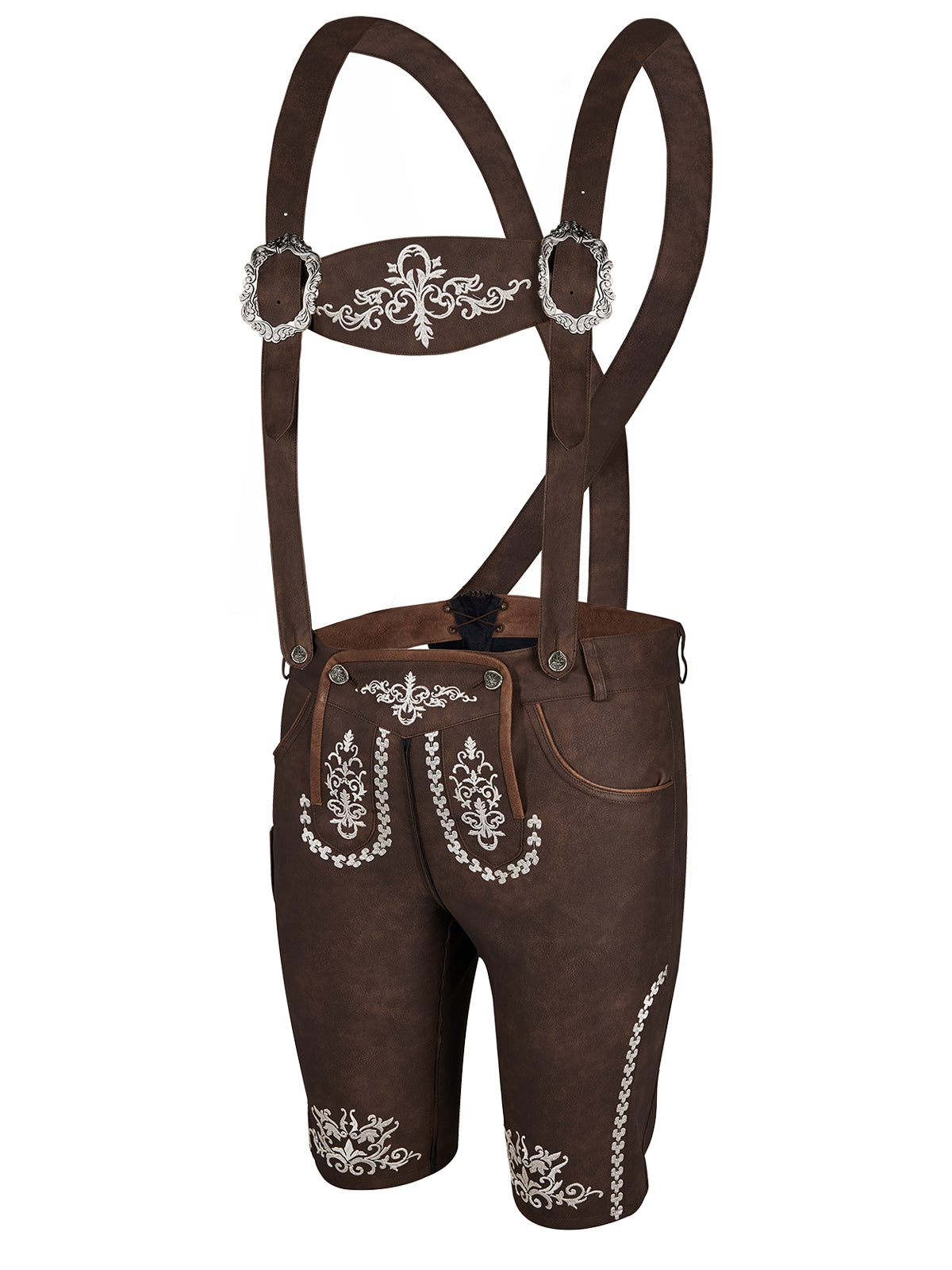 Dunkelbraune Lederhose Norman