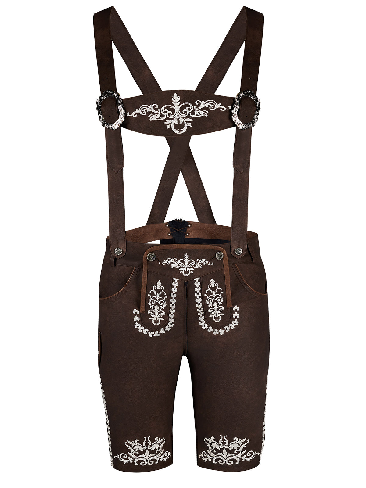 Dunkelbraune Lederhose Norman