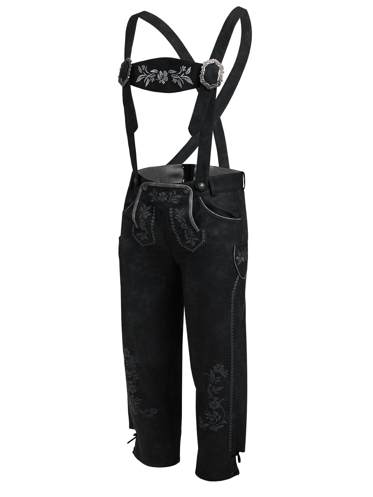 Schwarzgrau Lederhose Theodor