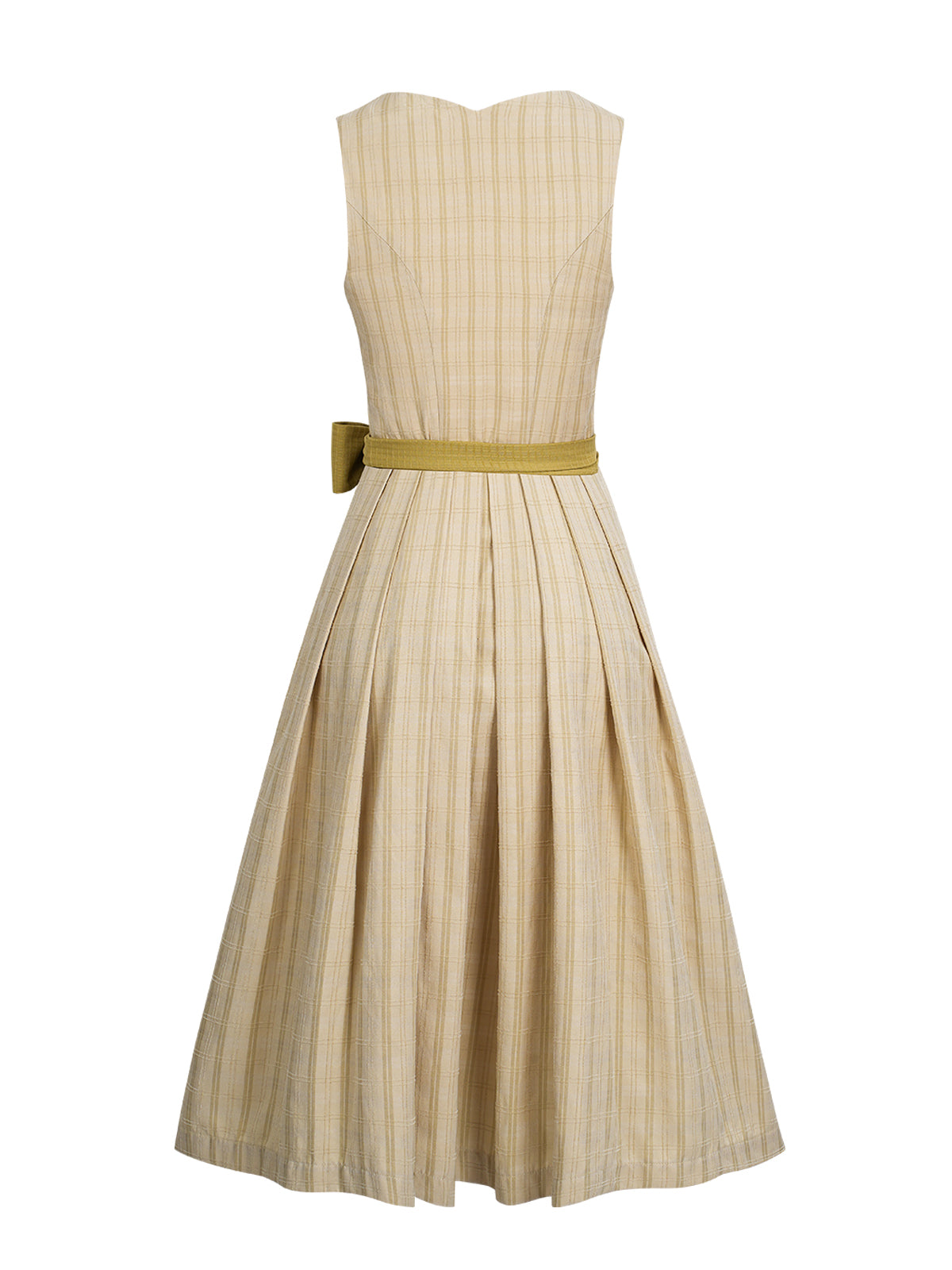 Grøn, lige sektion af et rutet mønster Dirndl Juna