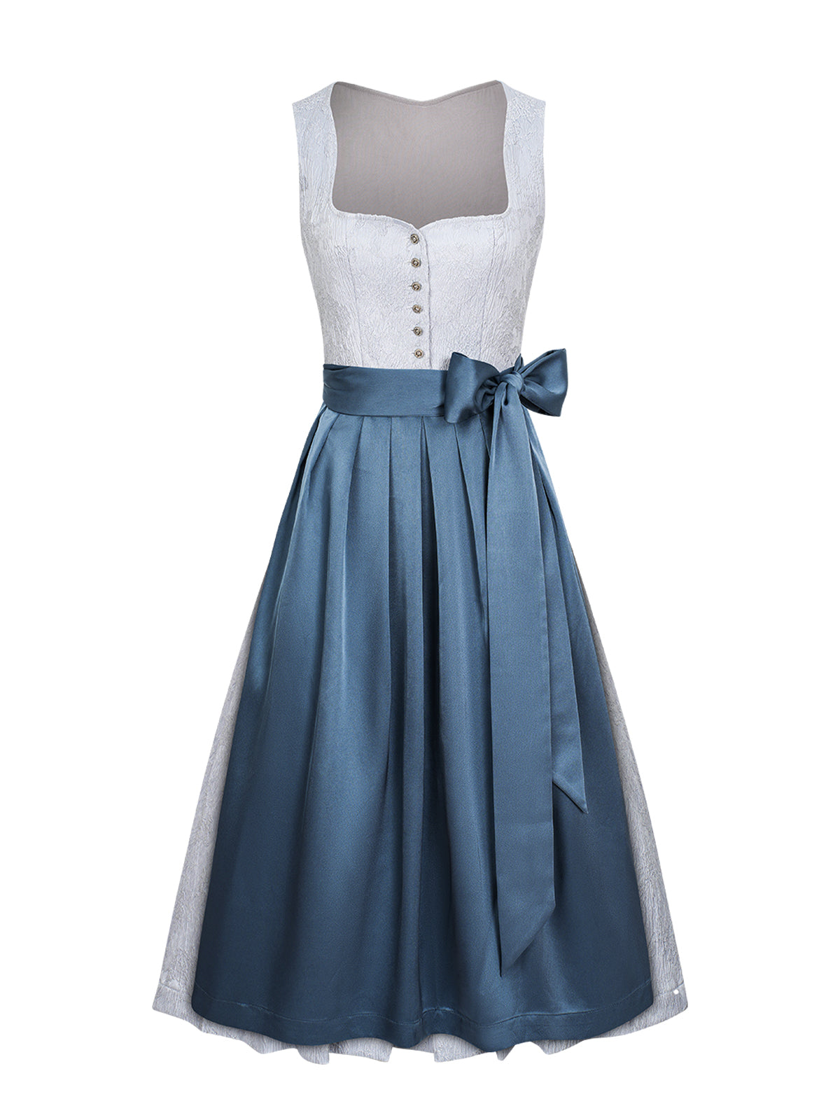 Blå hjertehalsudskæring Dirndl Noah