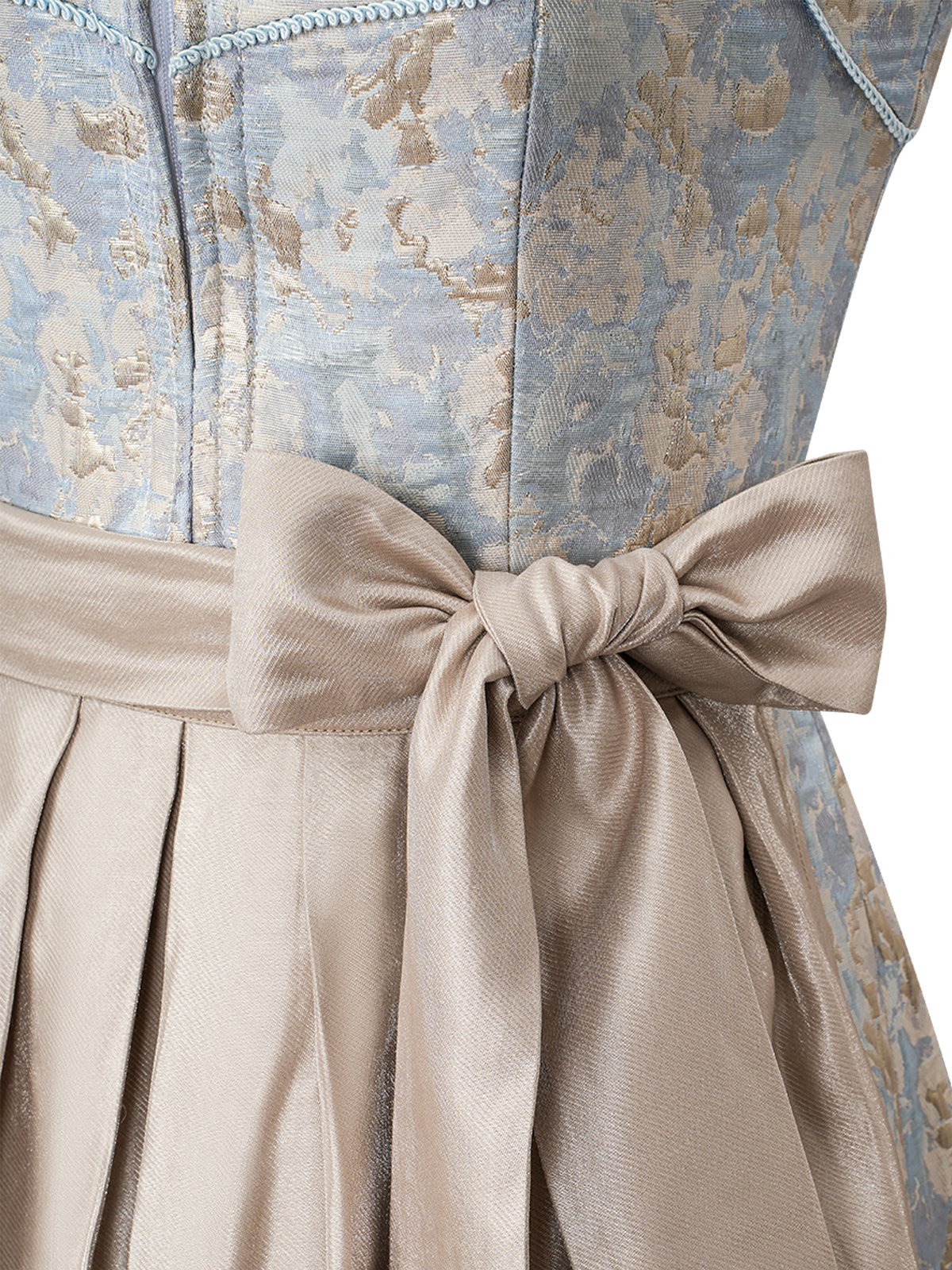 Blå lige sektion af uregelmæssigt mønster Dirndl Gianna