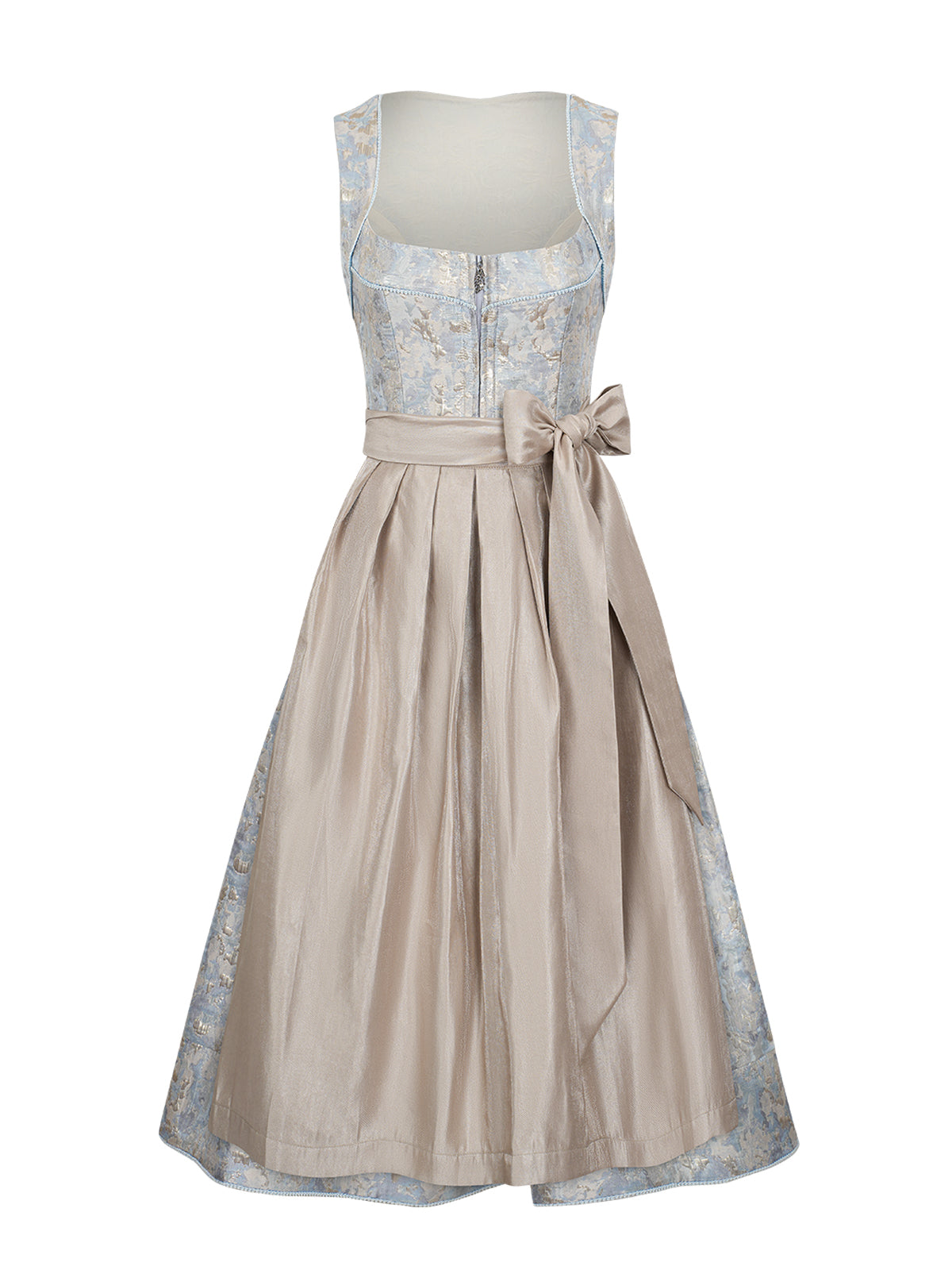 Blå lige sektion af uregelmæssigt mønster Dirndl Gianna