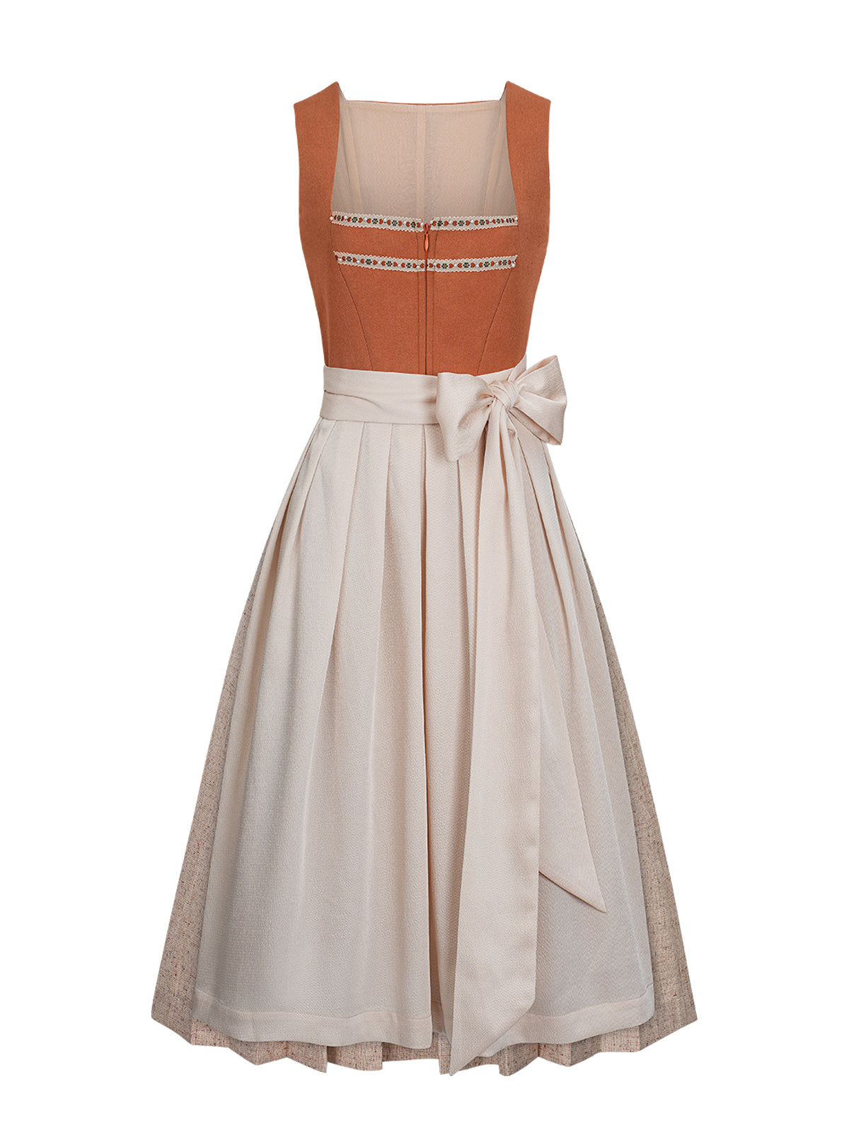 Orange lige sektion Dirndl Jan