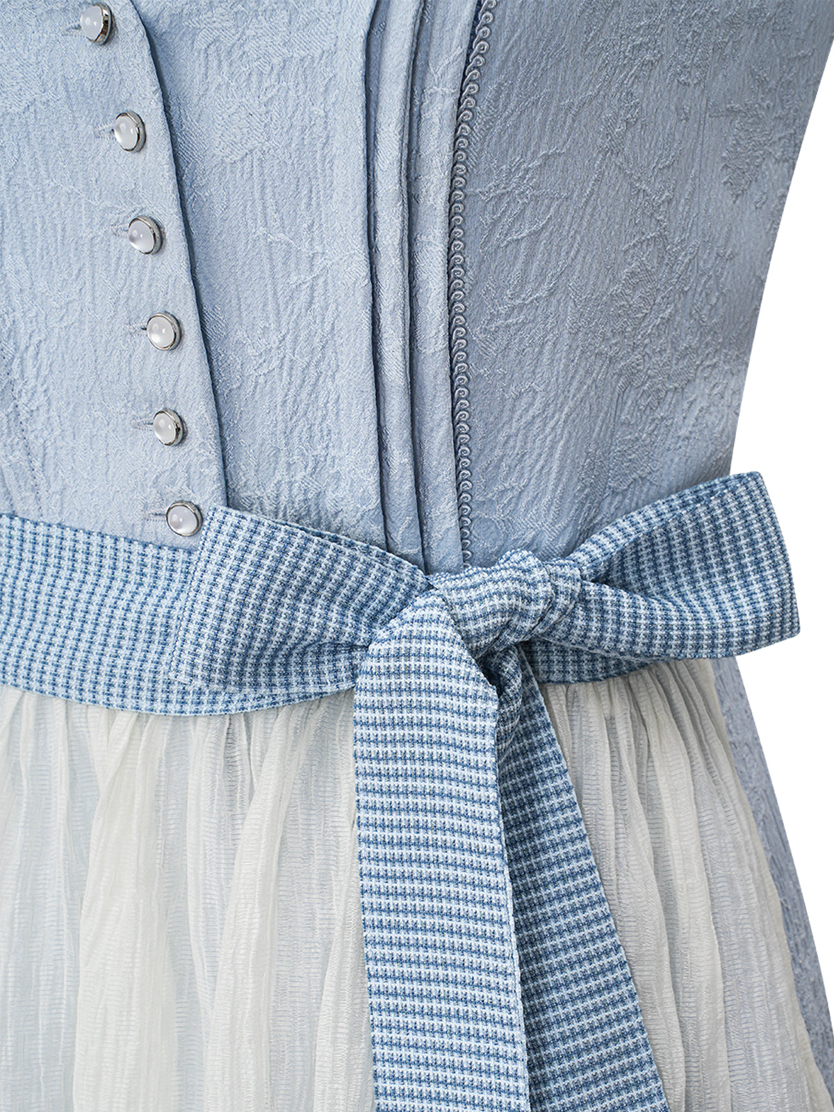 Blå hjertehalsudskæring Dirndl Hazel