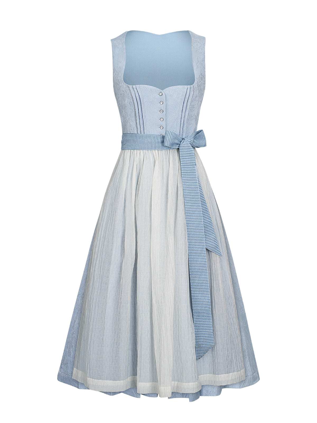 Blå hjertehalsudskæring Dirndl Hazel