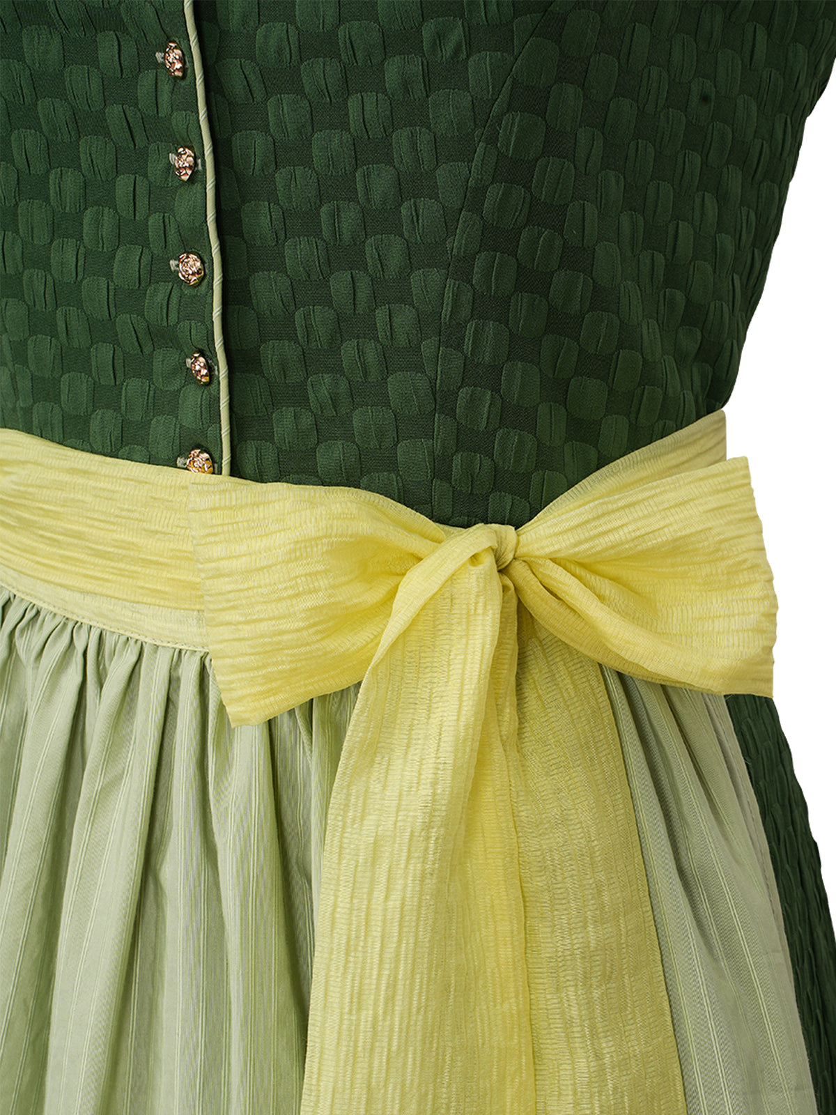 Vihreä, suora osa ruudullinen kuvio Dirndl Rowan