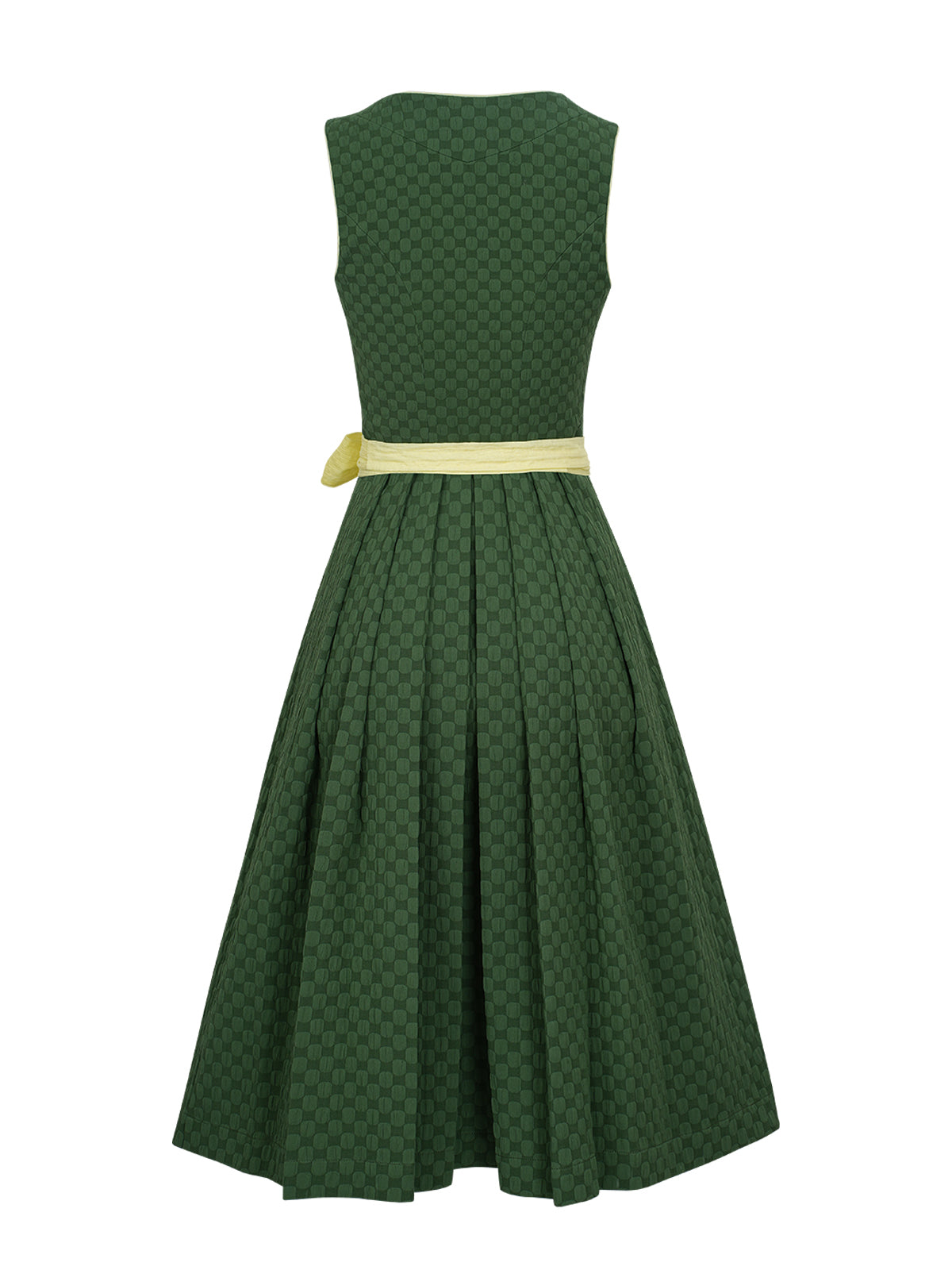 Grøn, lige sektion af et rutet mønster Dirndl Rowan