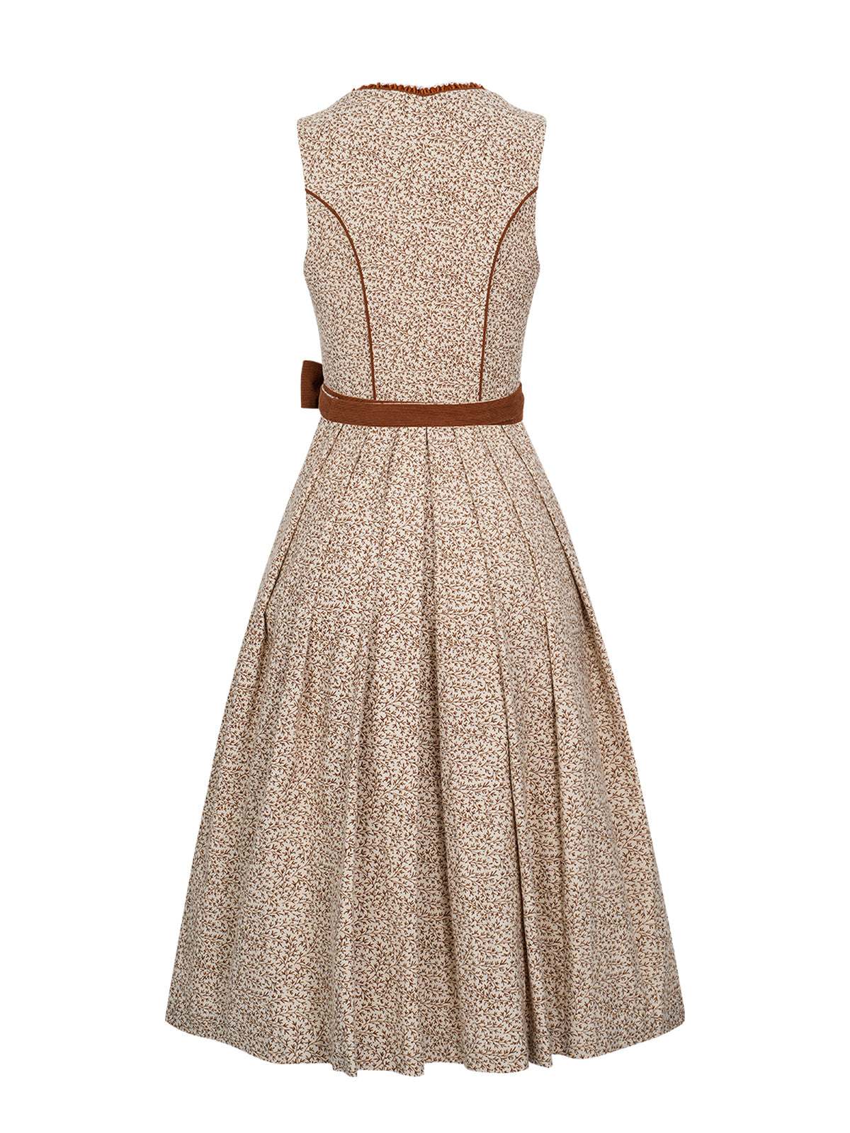 Brun hjerteudskæring blomster mønster dirndl tammy