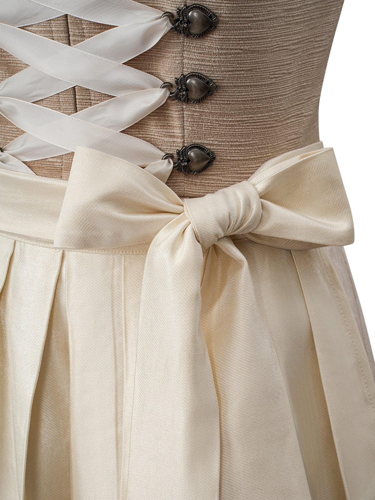 Ruskea suora osa dirndl Tiana