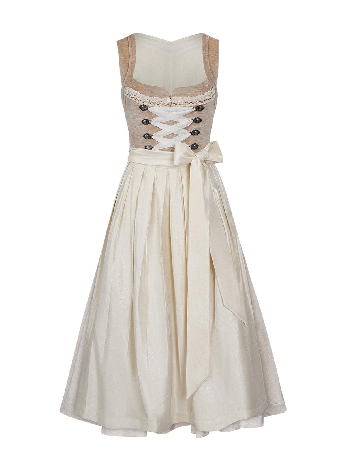 Ruskea suora osa dirndl Tiana