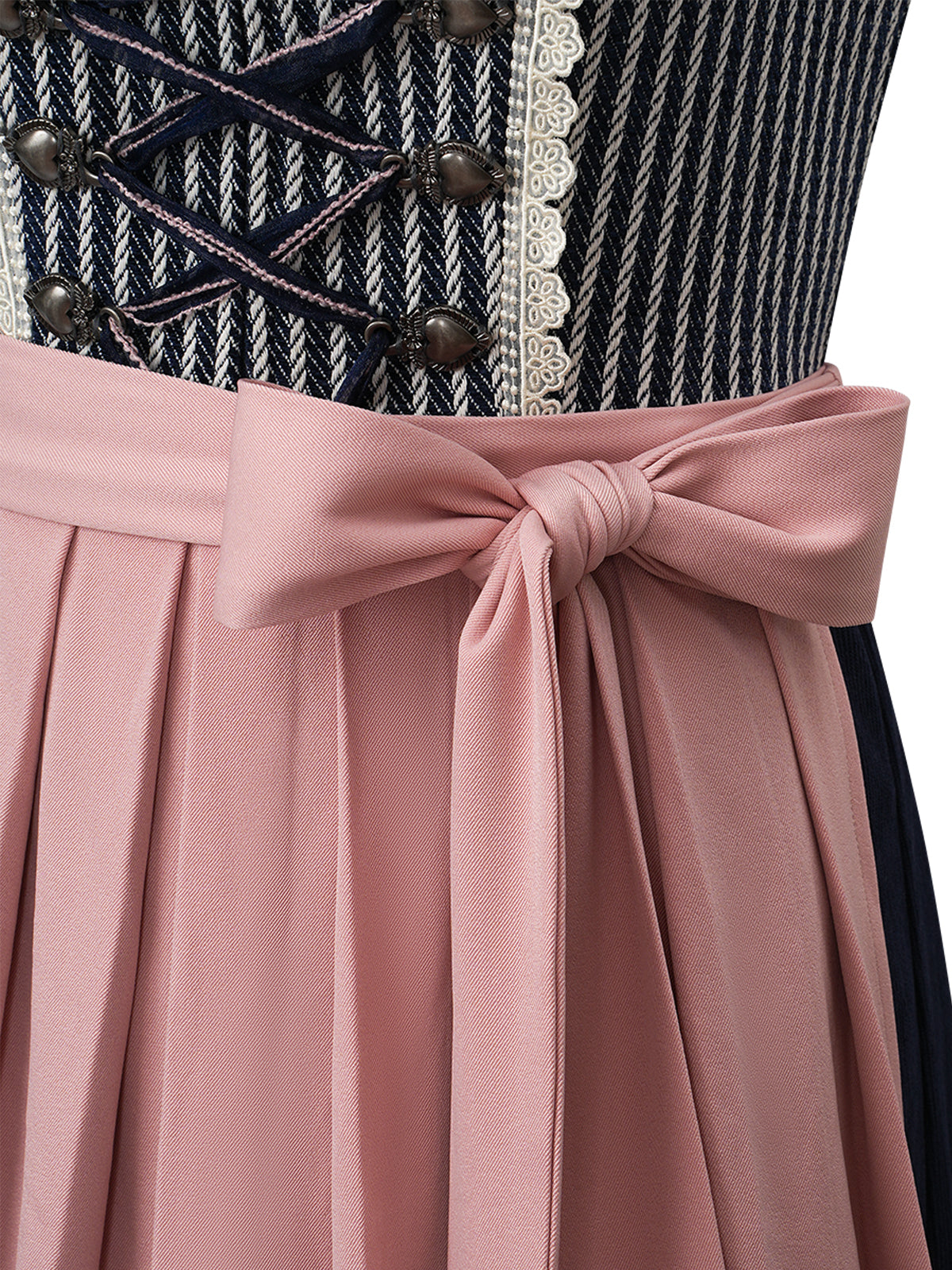 Blå lige sektion stribet mønster dirndl harper