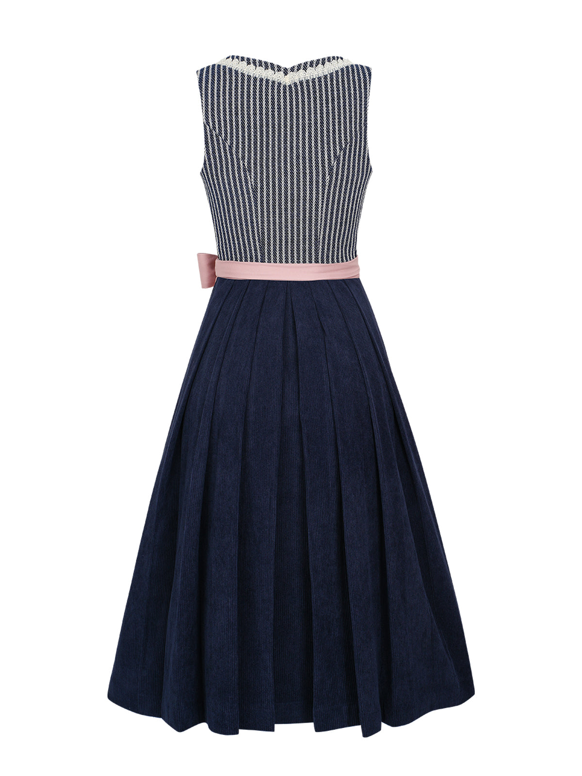 Sininen suora osa raidallinen kuvio dirndl harper