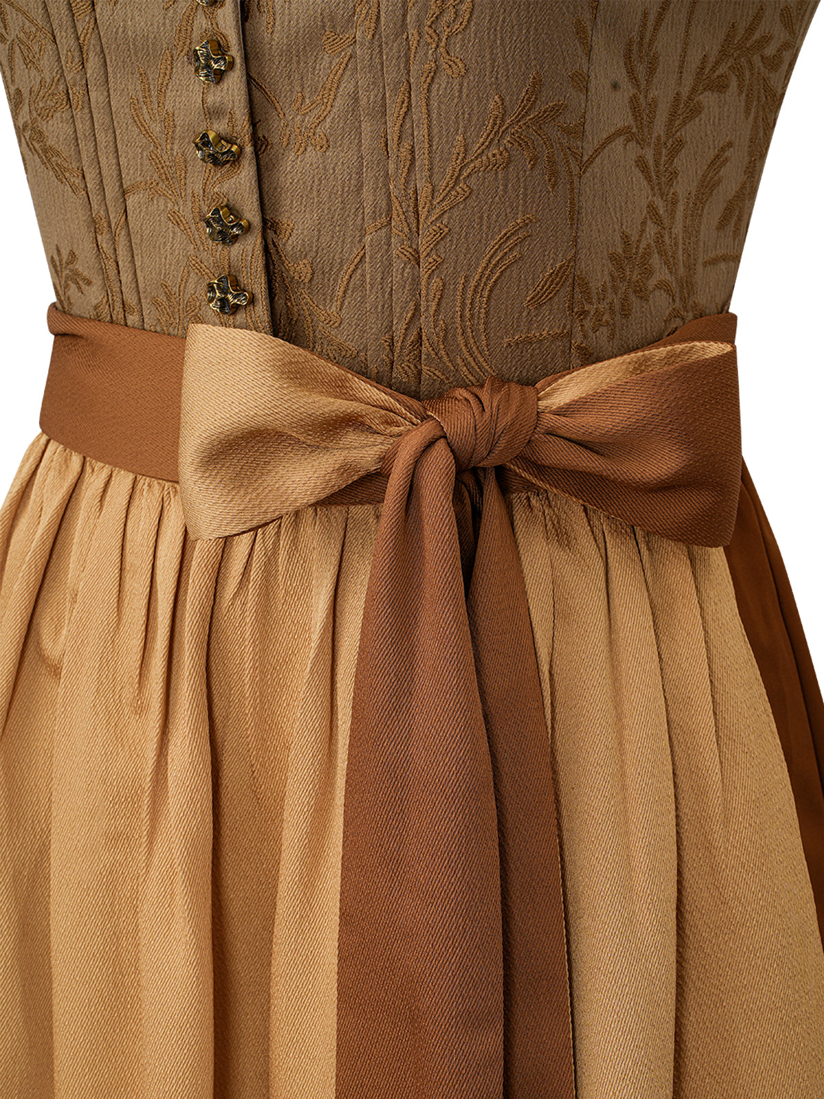 Gul hjerte skåret dirndl resi