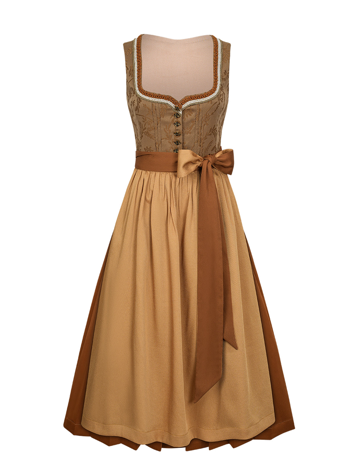 Keltainen sydänleikkaus dirndl Resi