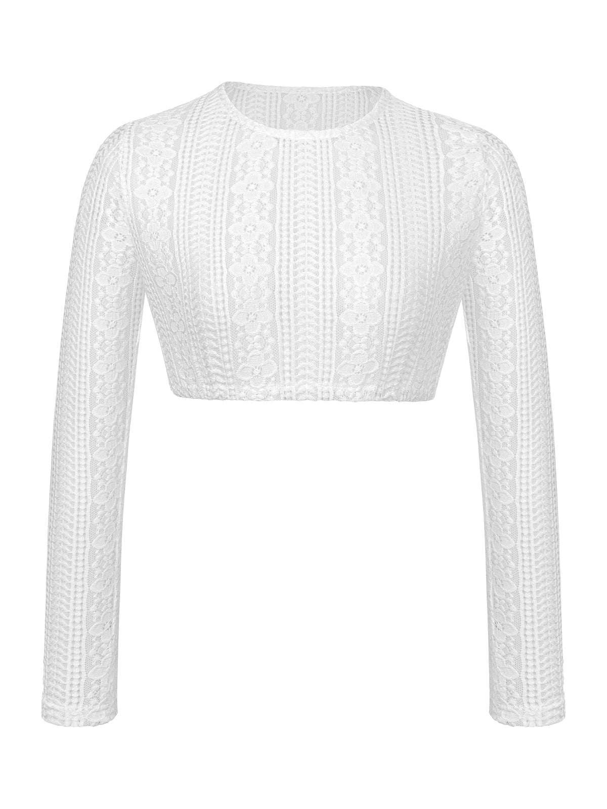 Rundhals Long Arm Women White Dirndlblous Aney