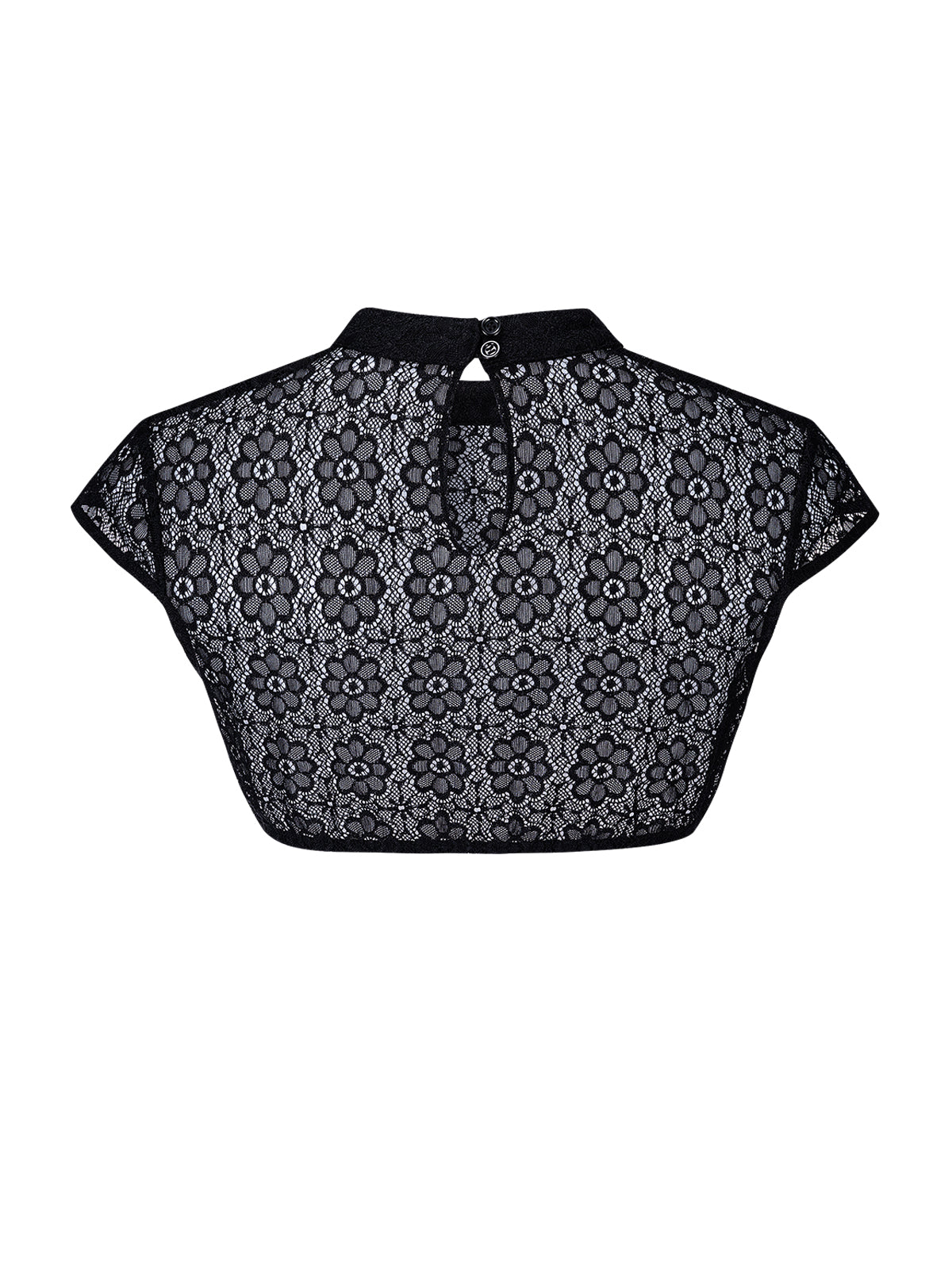 Meget lukket shortmar kvinder sort dirndlblous eudora