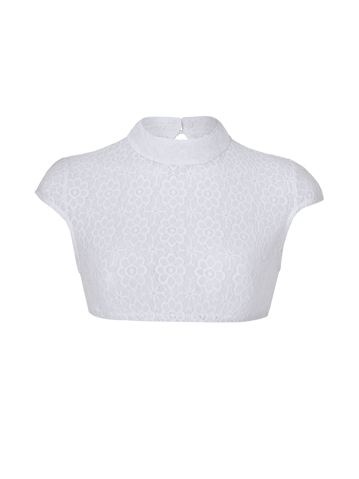 Meget lukket kortærmet kvinder hvid dirndlblous eudora