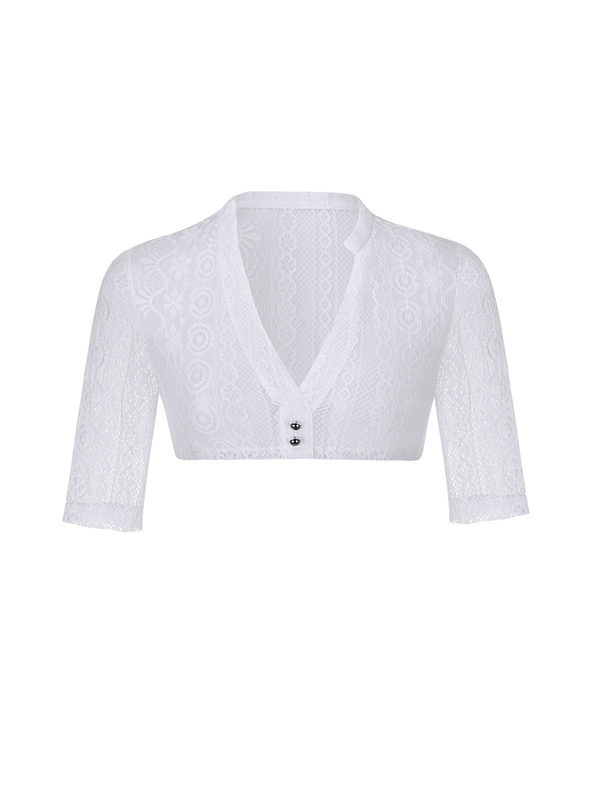 V-hals Halklm Women White Dirndlblous Resola