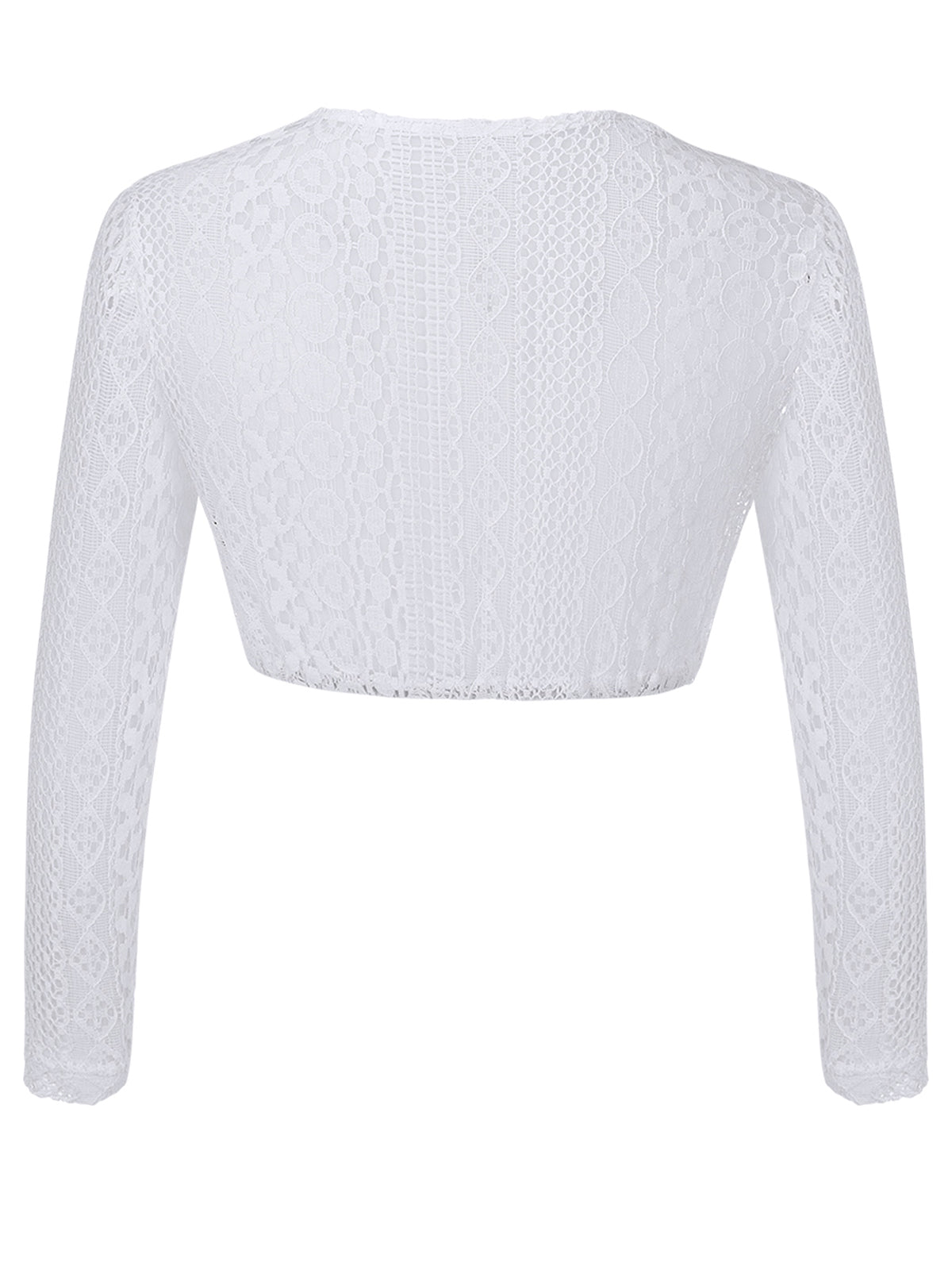 V-hals langarm kvinder hvid dirndlblous lilith