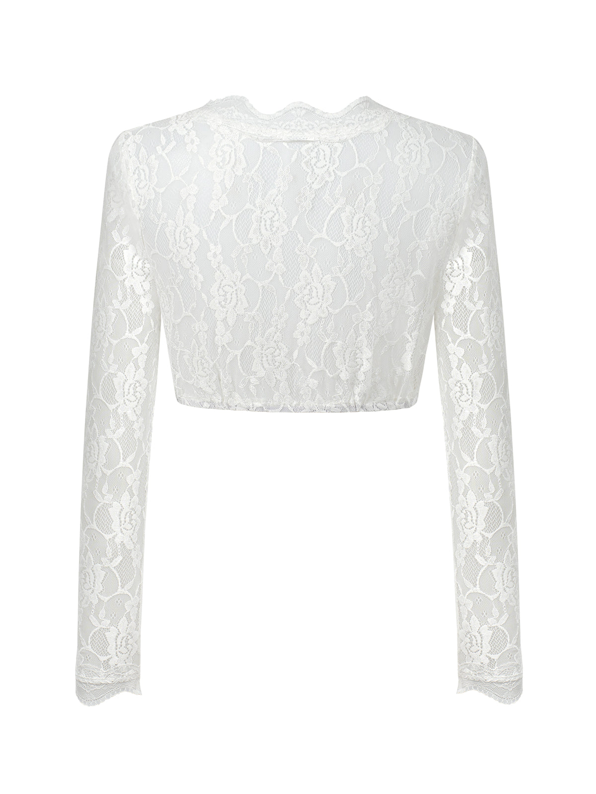 Lang arm v-hals hvide damer dirndlblous olivia