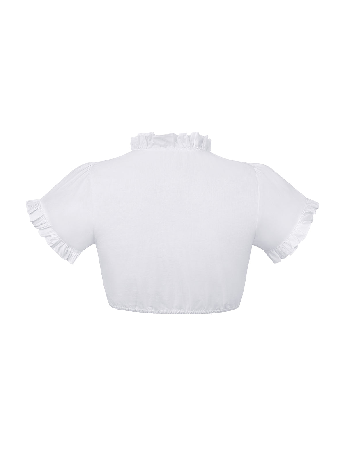 Kortærmet hjertehalsudskæring hvide damer dirndlblous clea