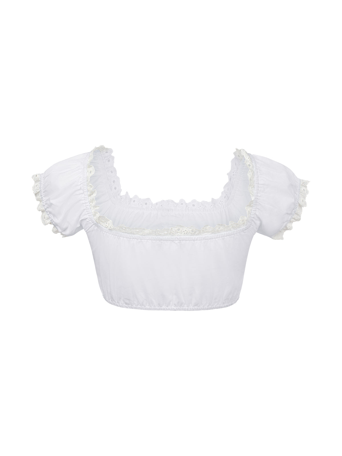 Krátké rameno ramene -bez výňatku bílé ženy dirndlblous tania