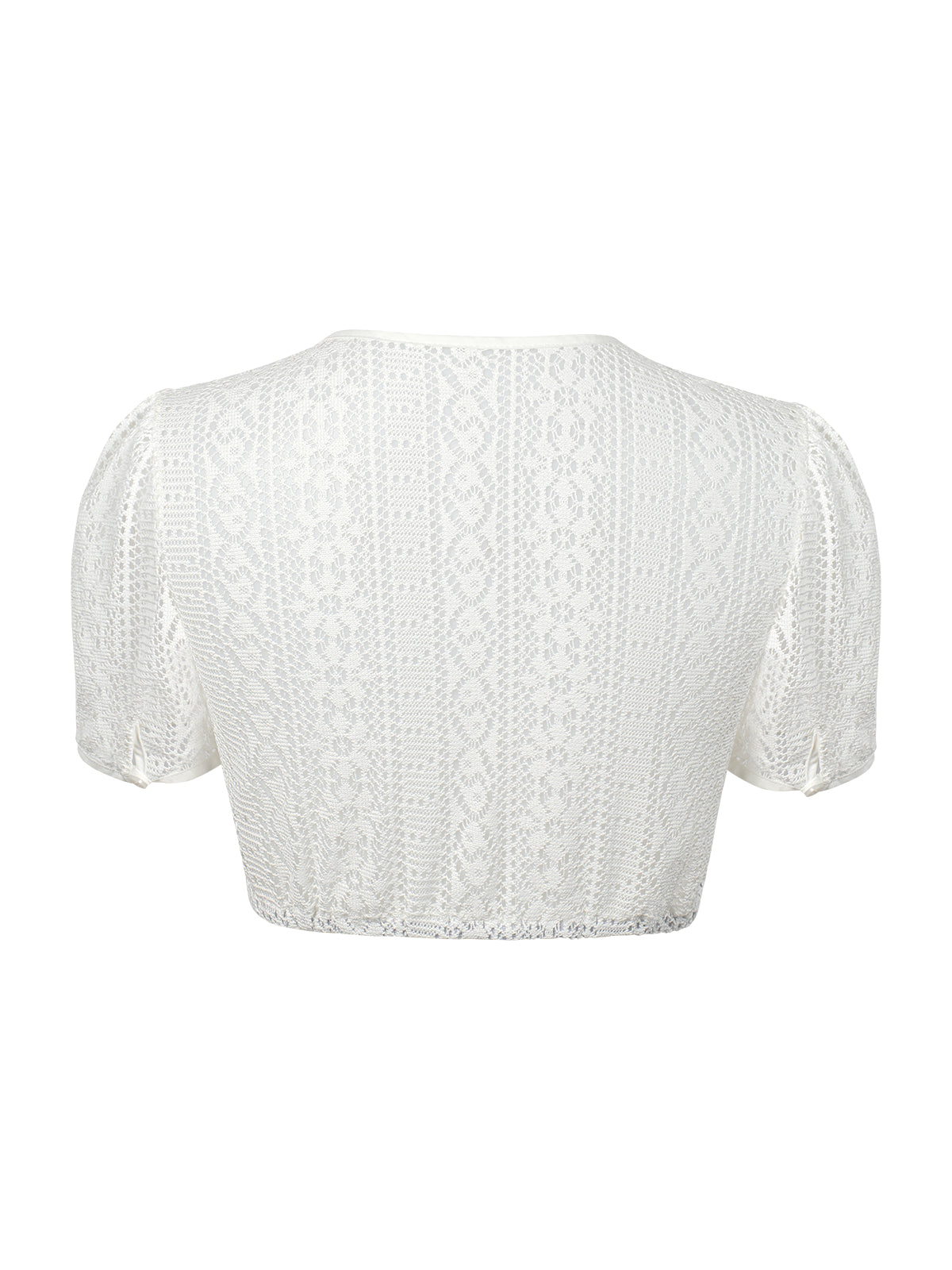 Lyhyet käsivarret ympäri valkoisia naisia ​​dirndlblous iliana