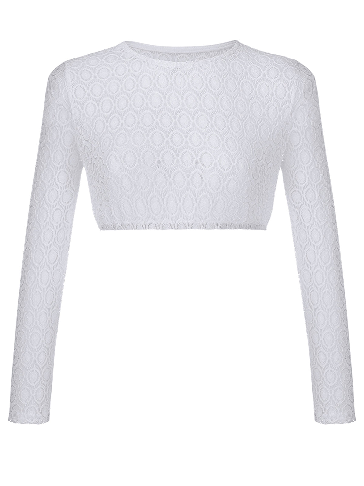 Rundhals Long Arm Women White Dirndlblous Ronja