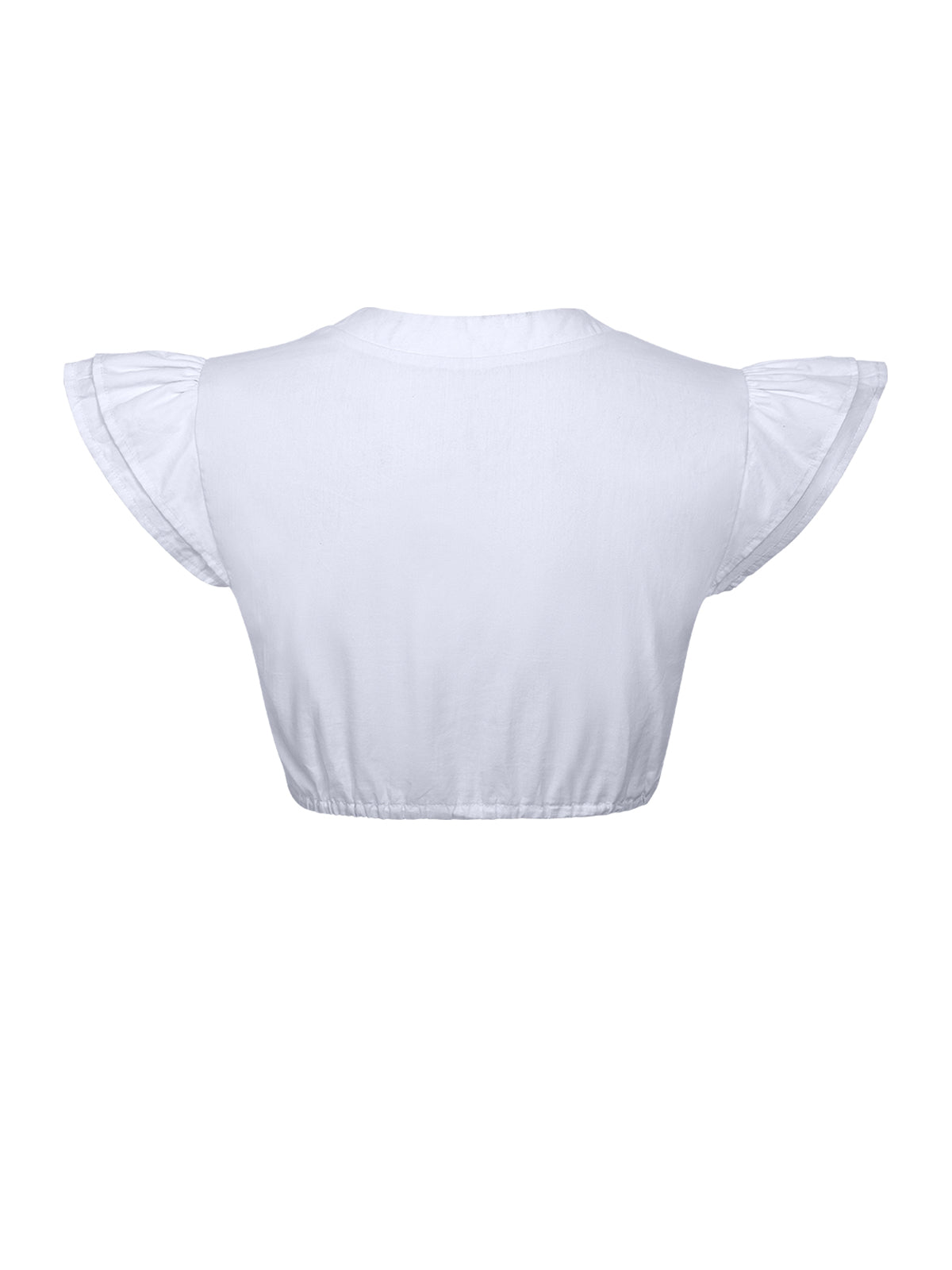 Valkoinen V-kaula-aukkoinen haku