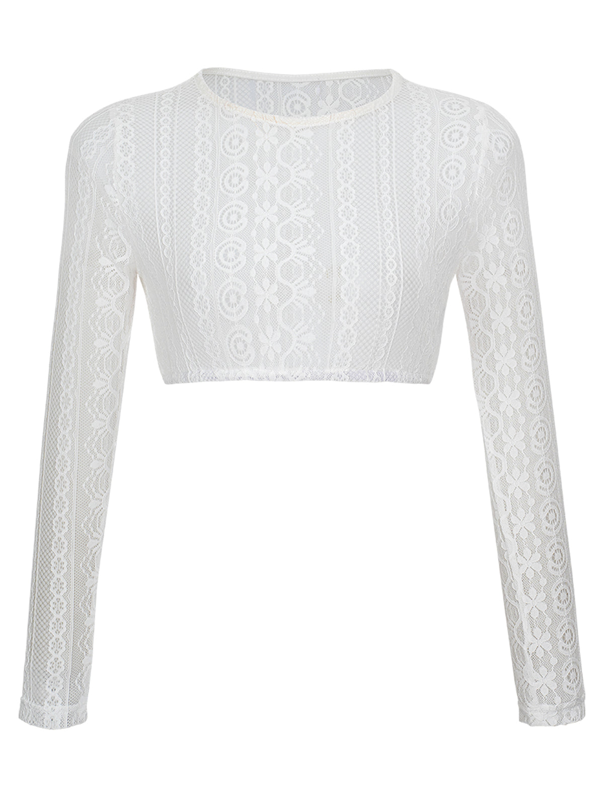 Weiß Rundhals Dirndlblous Chiara