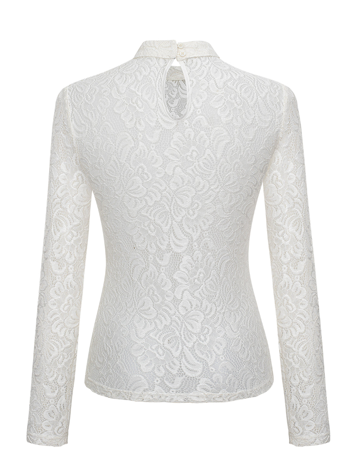 Hvid høj -nækkede bluser mani