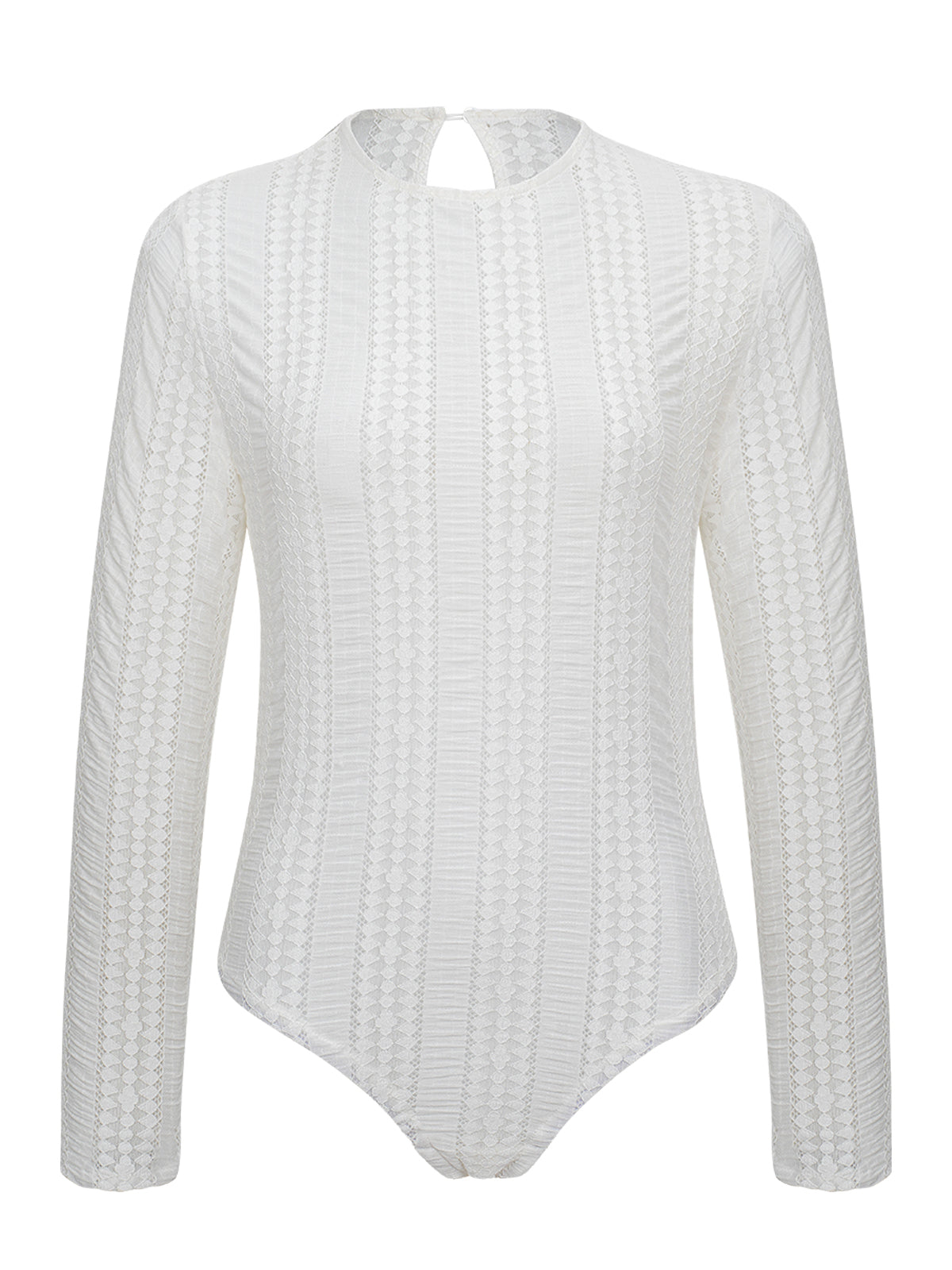 Weiß Rundhals Body Patty