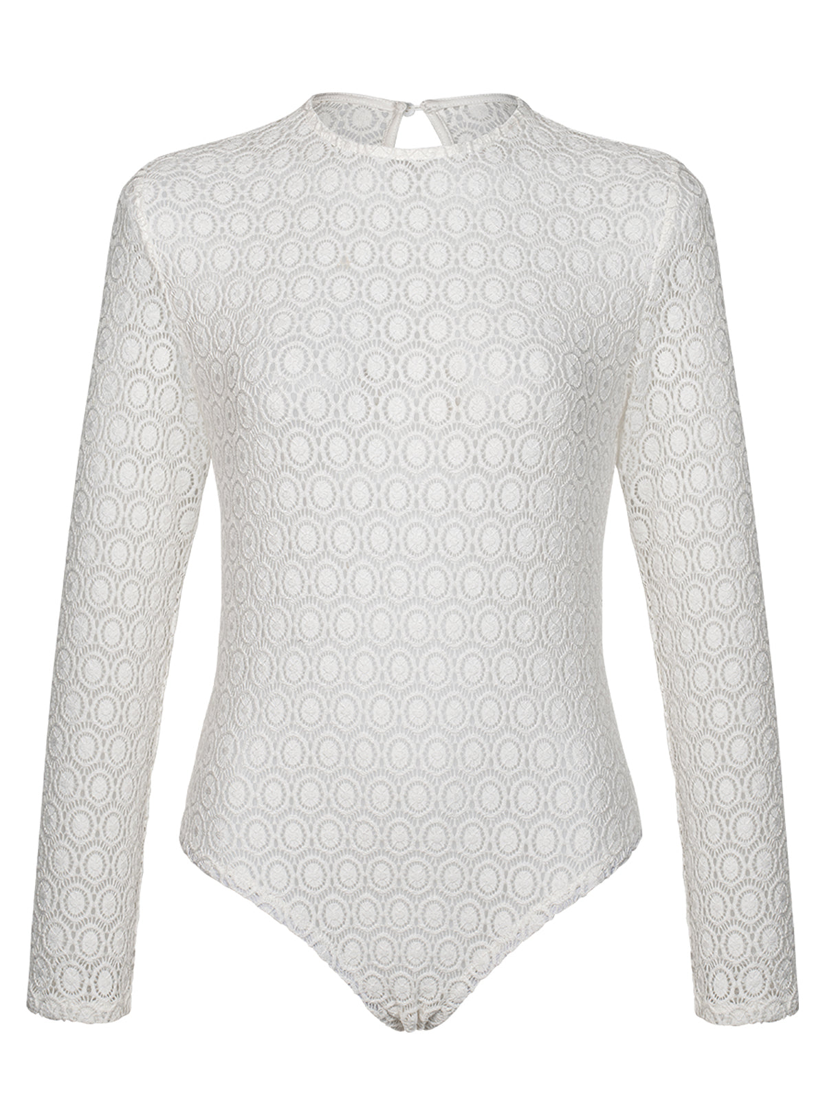 Weiß Rundhals Body Sibyl