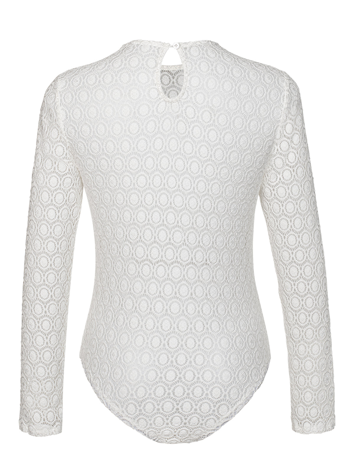 Weiß Rundhals Body Sibyl