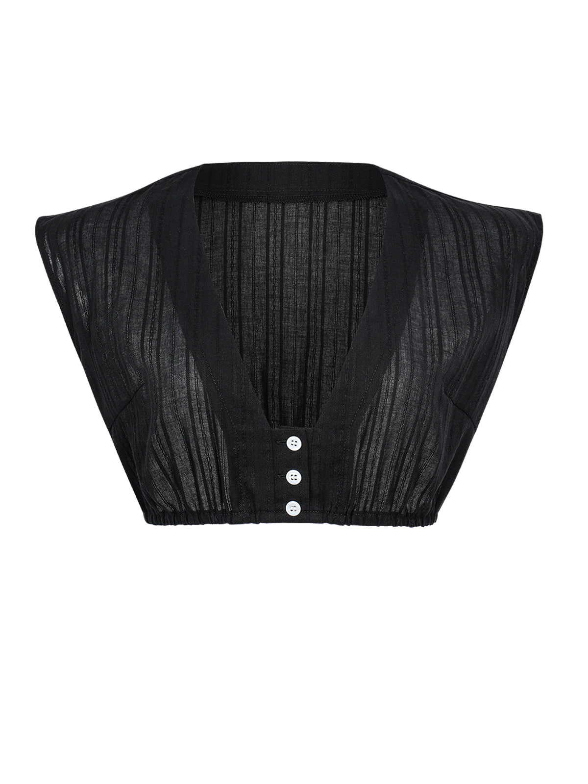 Sort V-hals Dirndlblous Milana