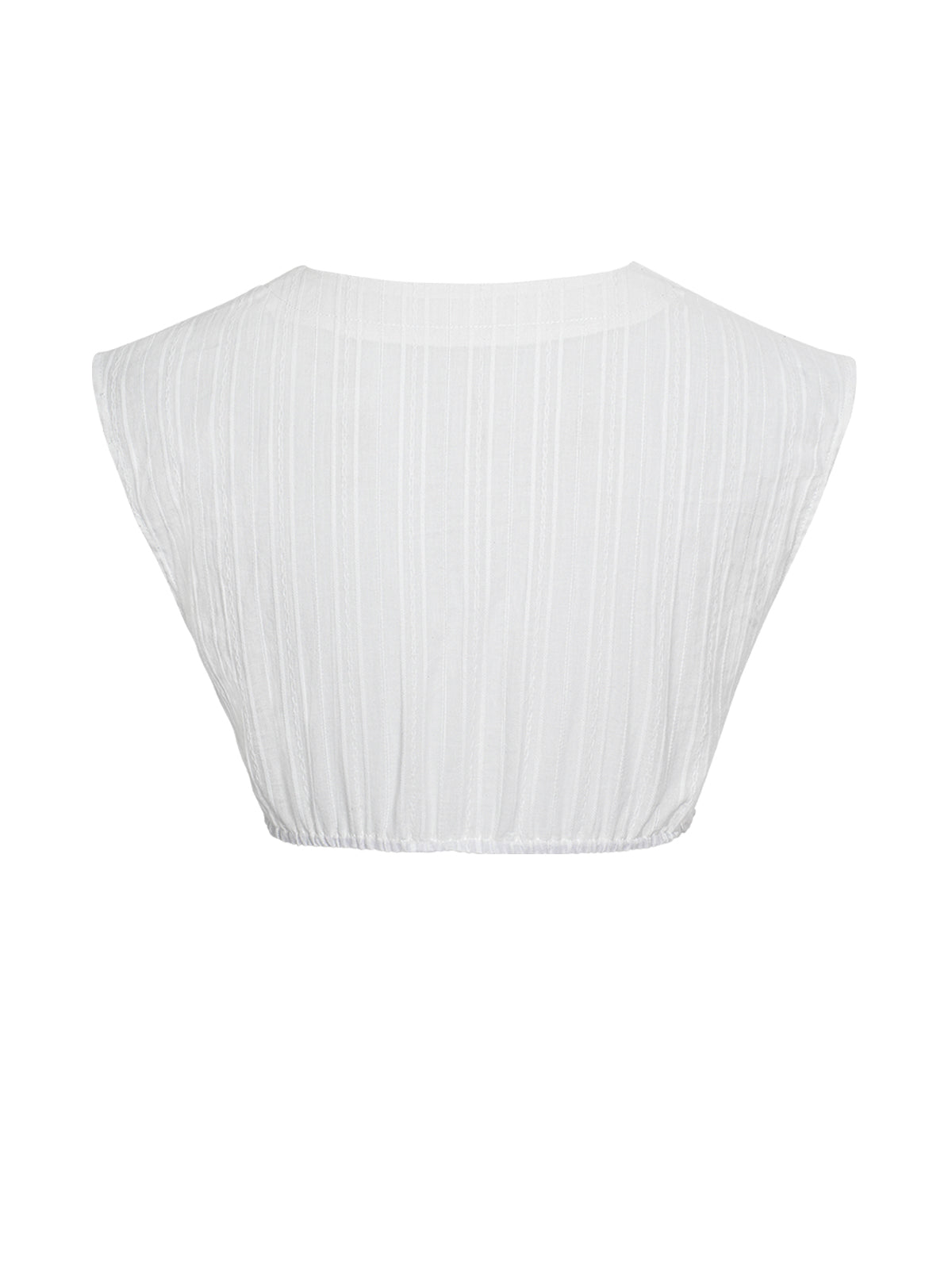 Hvid V-hals Dirndlblous Milana