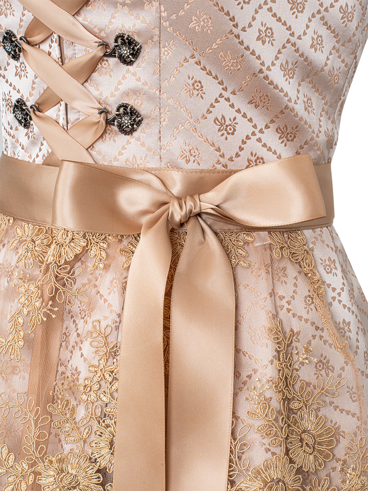 Gul hjerteudløbskrog lukning overalt mønster dirndl elana