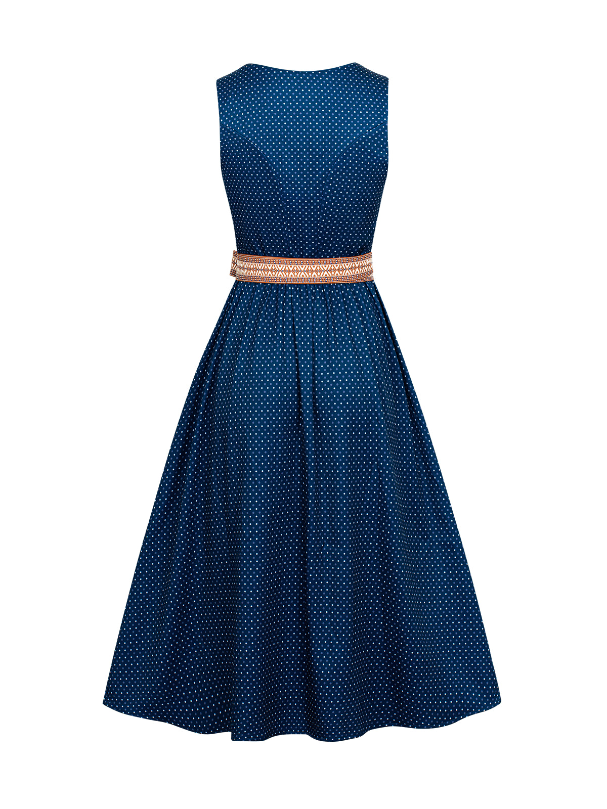 Blue straight outlet Geometric pattern Dirndl Josephine