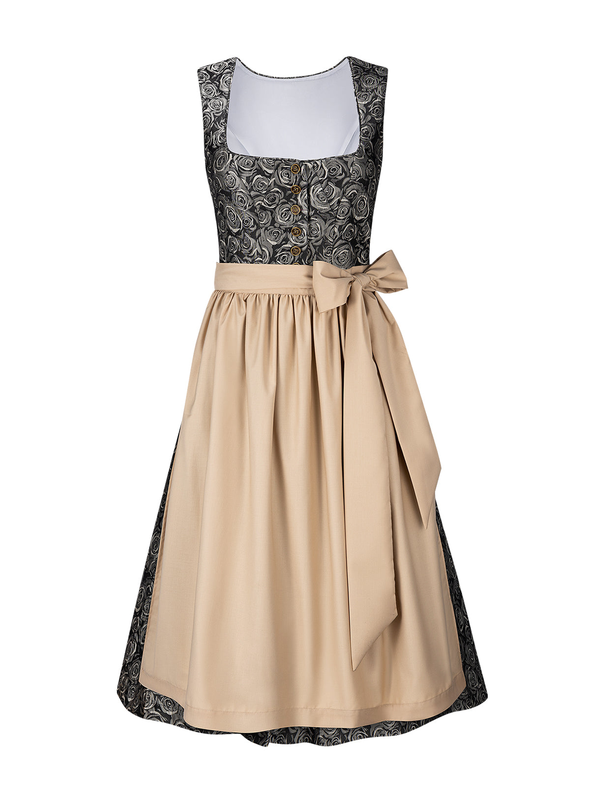 Damer gule knapper blomster mønster dirndl nadine