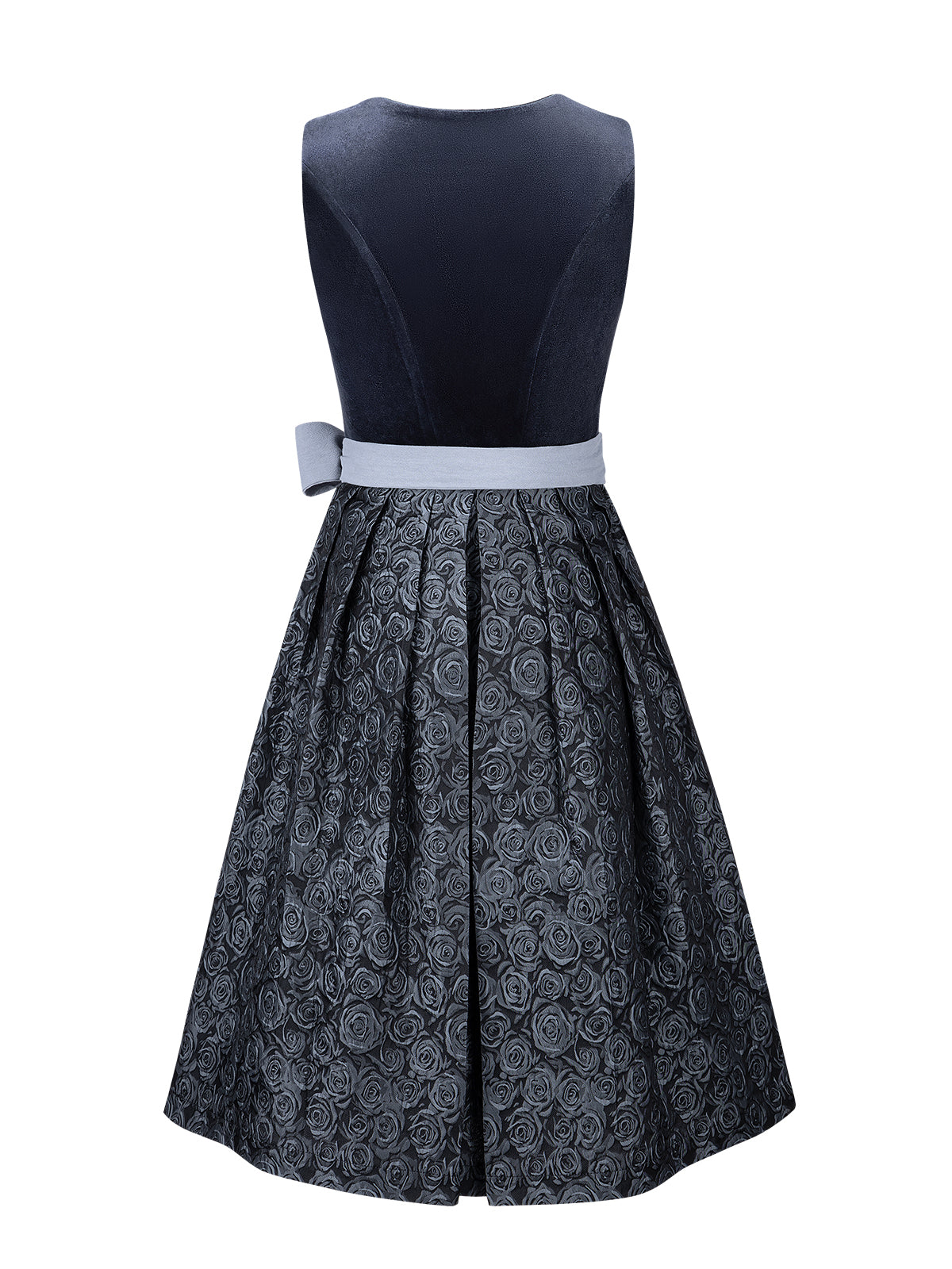 Kvinder blå knapper blomster mønster dirndl nicole